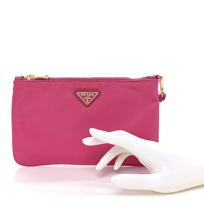 Prada Tessuto Nylon Saffiano Wristlet Fuxia 2 of 6