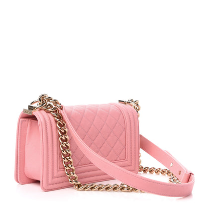 Chanel Caviar Quilted Small Boy Flap Pink 3 of 11