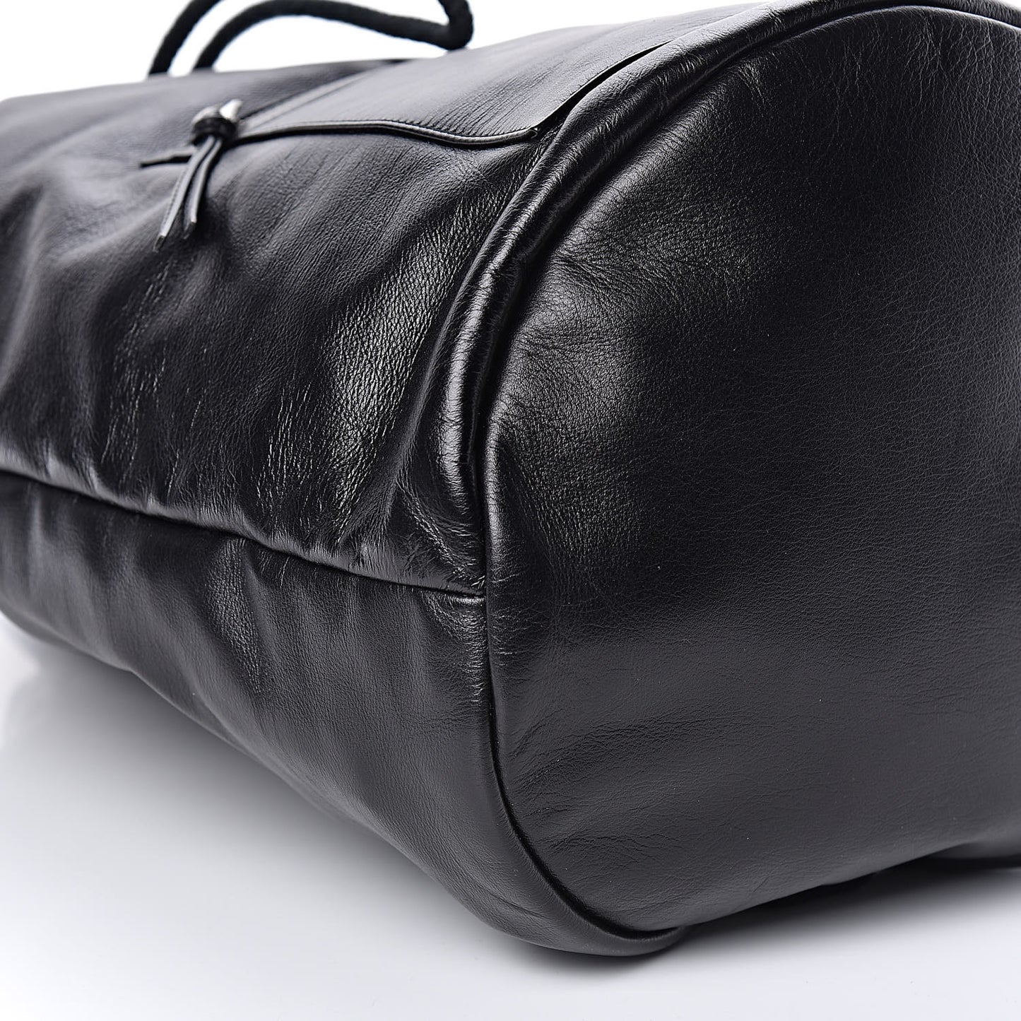 Smooth Calfskin City Sailor Drawstring Backpack Black