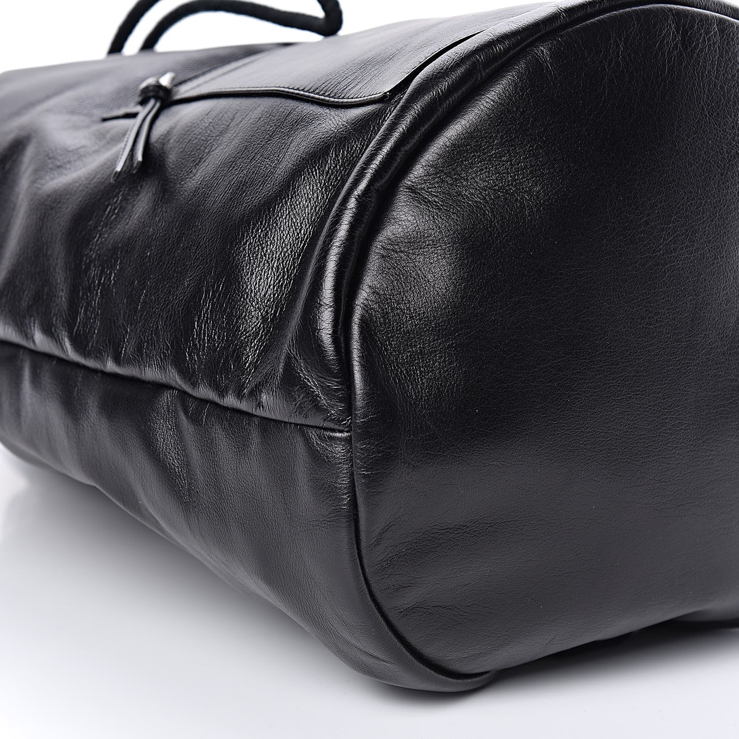 Saint Laurent Smooth Calfskin City Sailor Drawstring Backpack Black 8 of 9