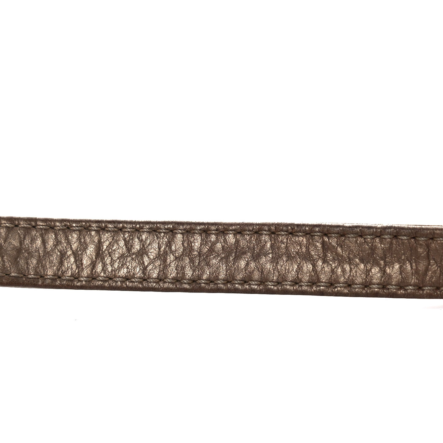 Metallic Aged Calfskin Quilted Small Flap Gold