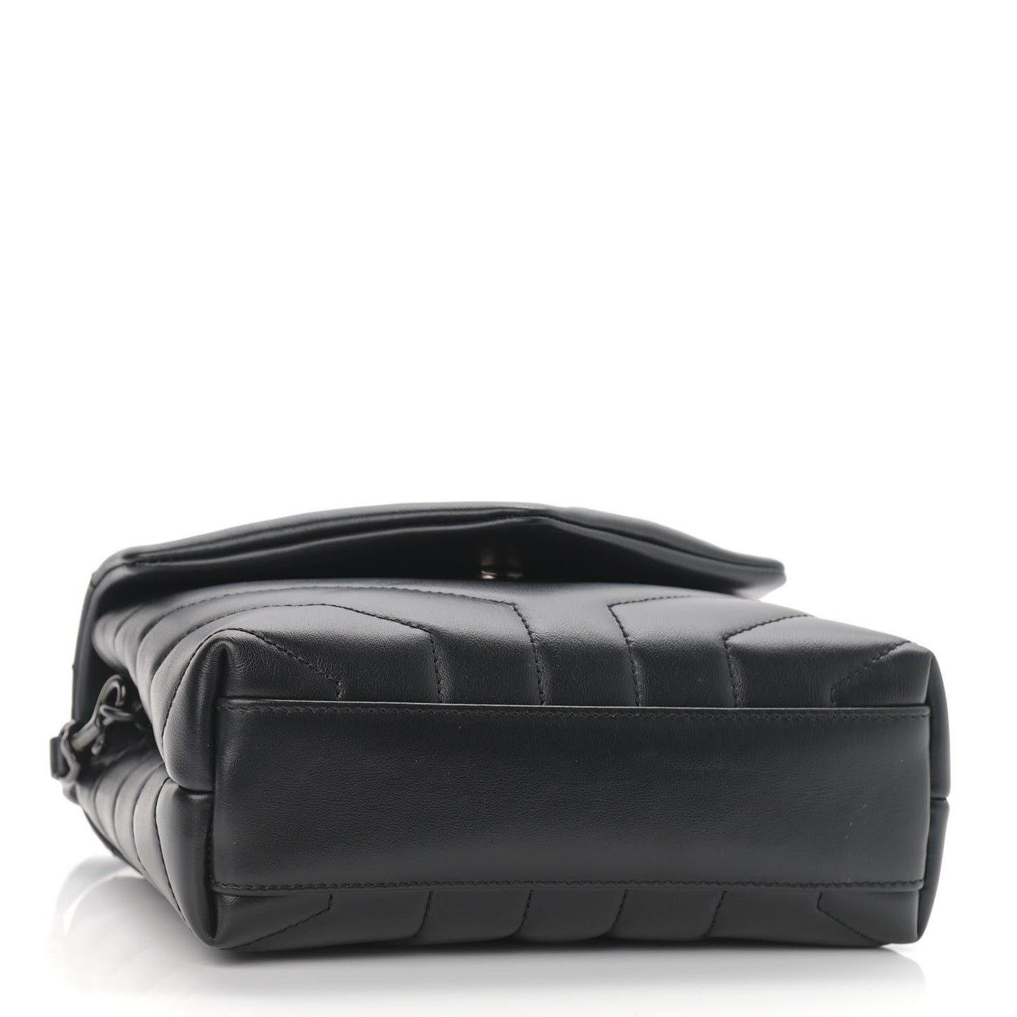Calfskin Y Quilted Monogram Toy Loulou Crossbody Bag Black