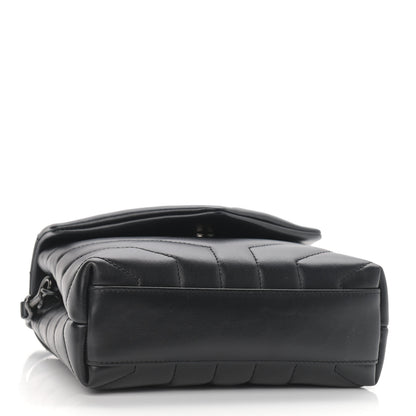 Saint Laurent Calfskin Y Quilted Monogram Toy Loulou Crossbody Bag Black 4 of 10