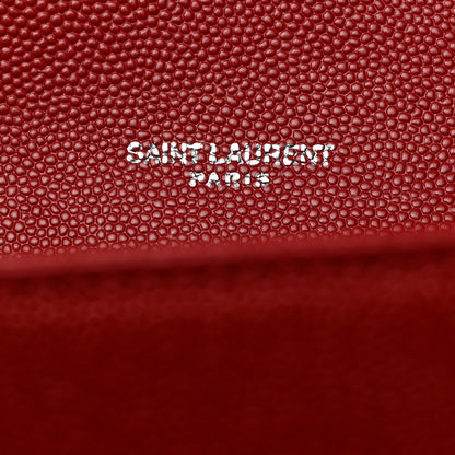 Saint Laurent Grain De Poudre Medium Classic Monogram Kate Tassel Satchel Rouge Eros 6 of 11