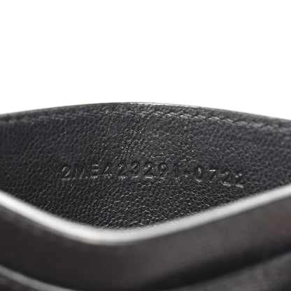 Saint Laurent Grain De Poudre Matelasse Chevron Monochrome Monogram Credit Card Case Black 7 of 8