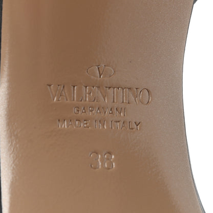 Valentino Garavani Calfskin Nappa Rockstud 35/75mm Platform Sandals 38 Black 6 of 9