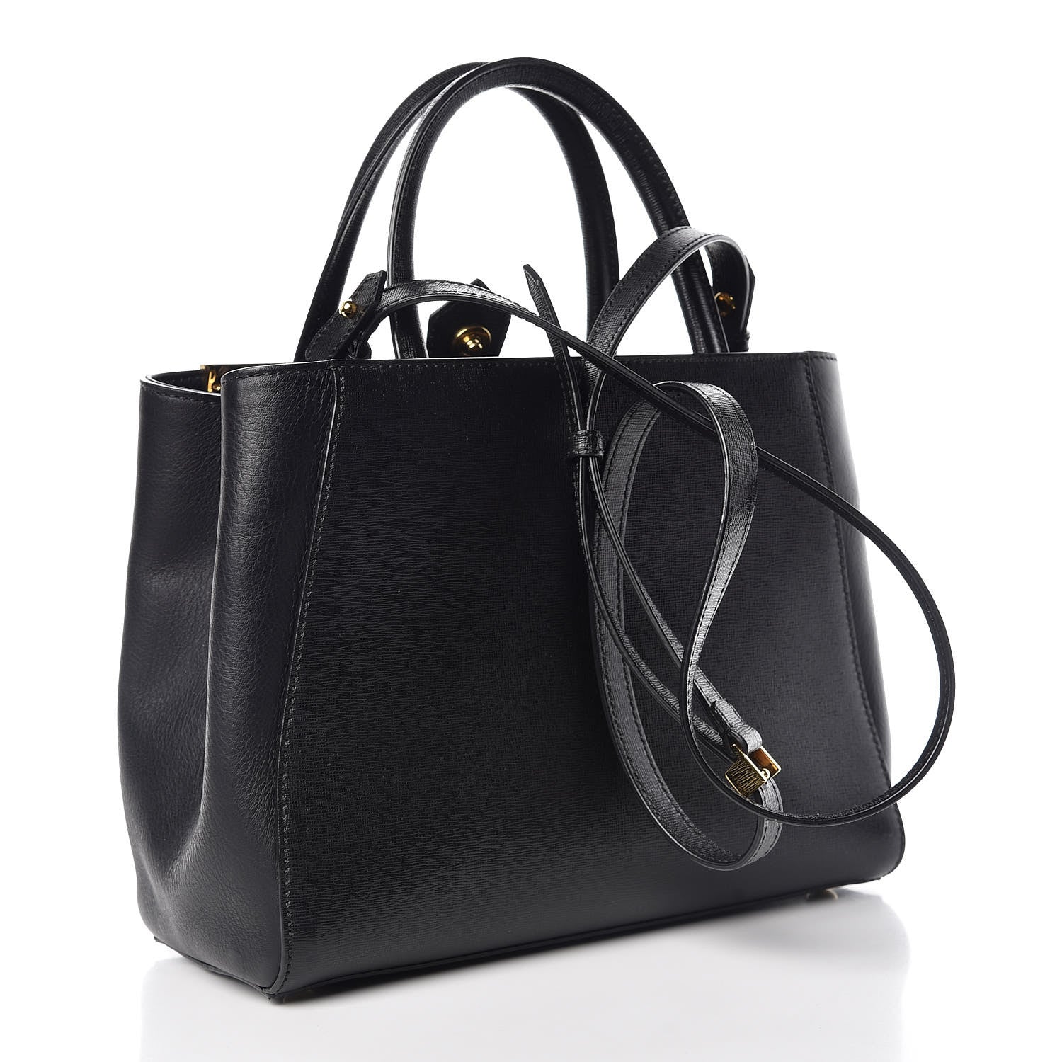 Fendi Vitello Elite Petite 2Jours Tote Black 3 of 9