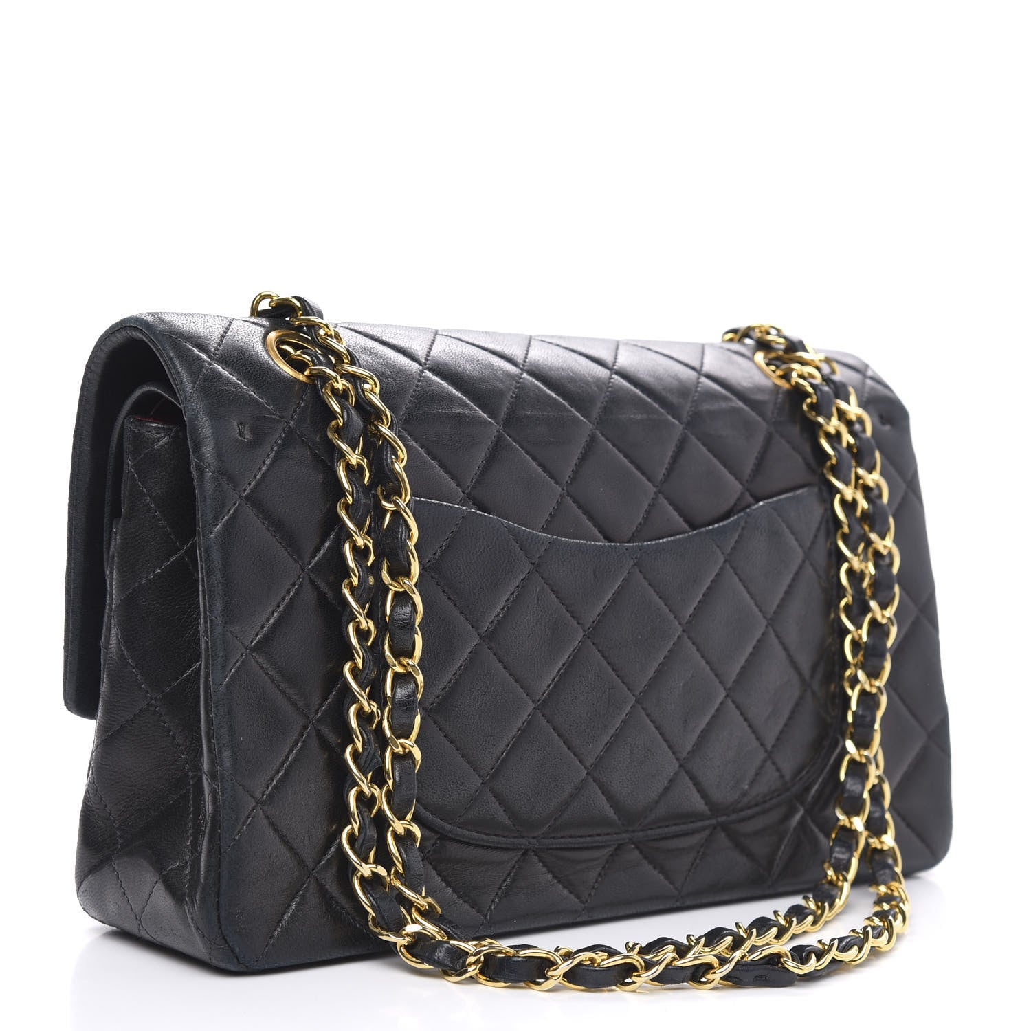 Chanel Lambskin Quilted Medium Double Flap Black 3 of 18