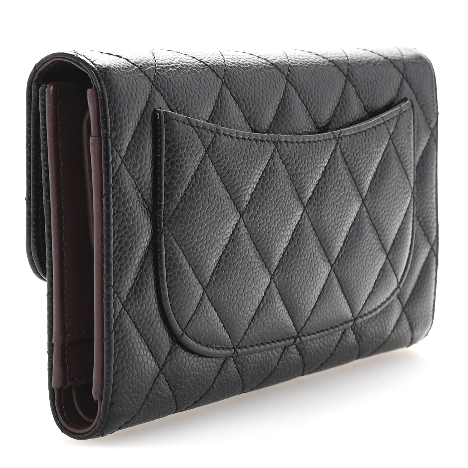 Chanel Caviar Quilted Large Flap Wallet Black 3 of 8