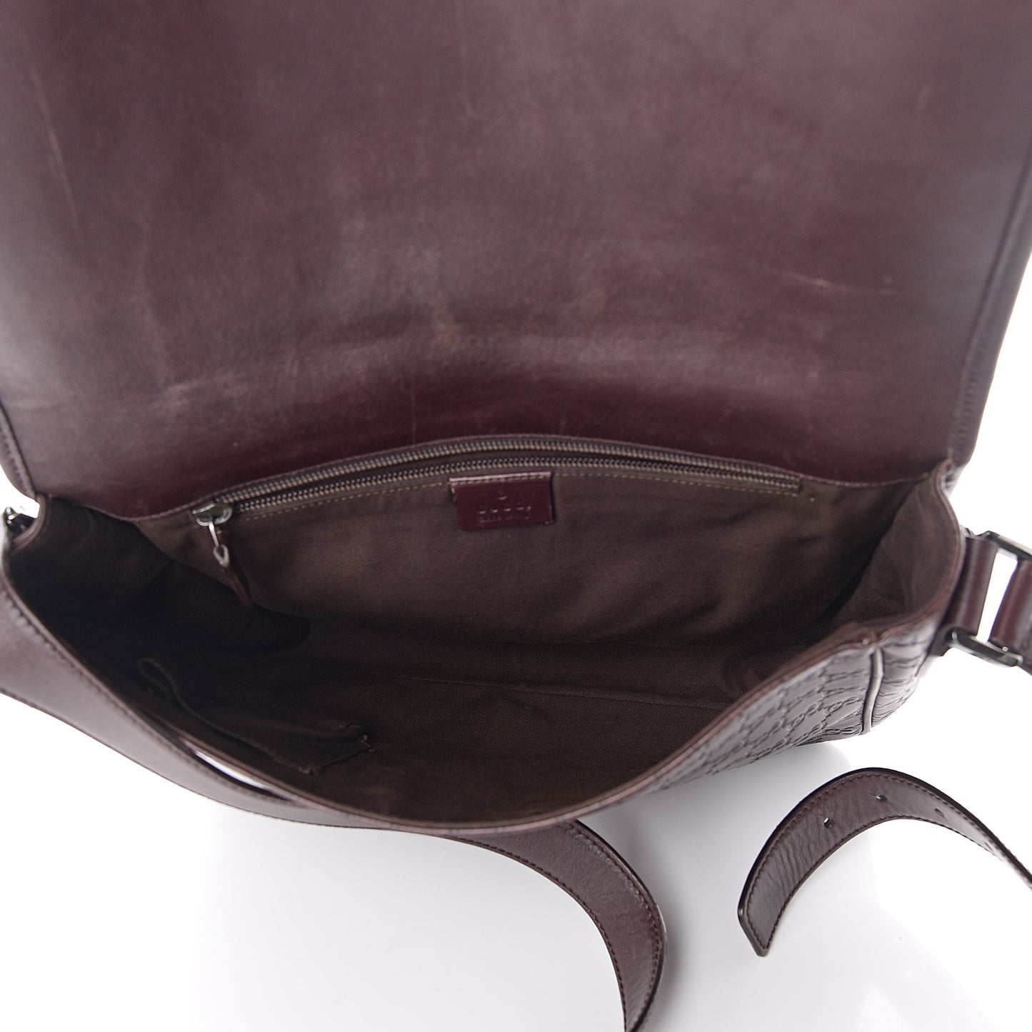 Guccissima Flap Messenger Bag Dark Brown