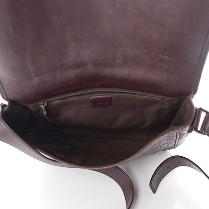 Gucci Guccissima Flap Messenger Bag Dark Brown 4 of 8