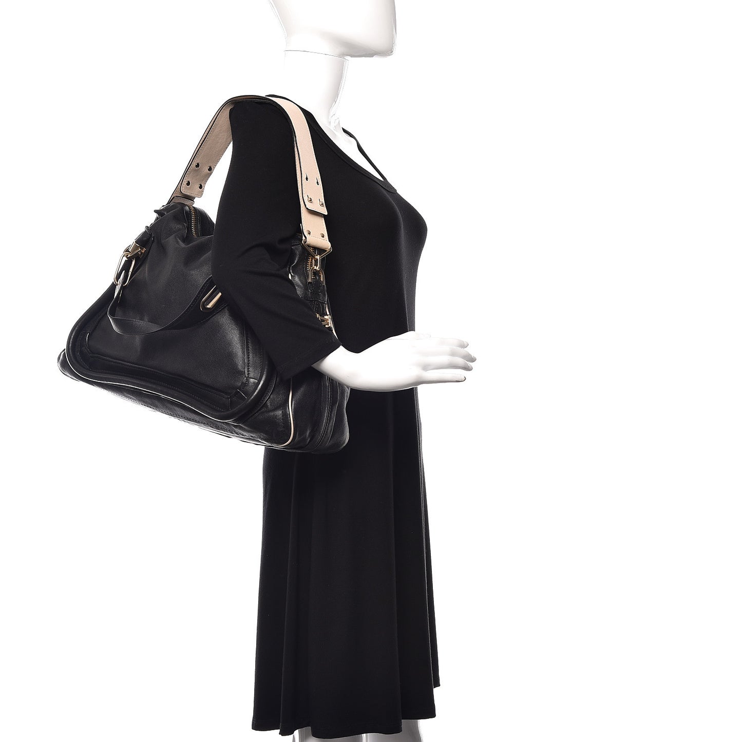 Calfskin Large Military Paraty Black