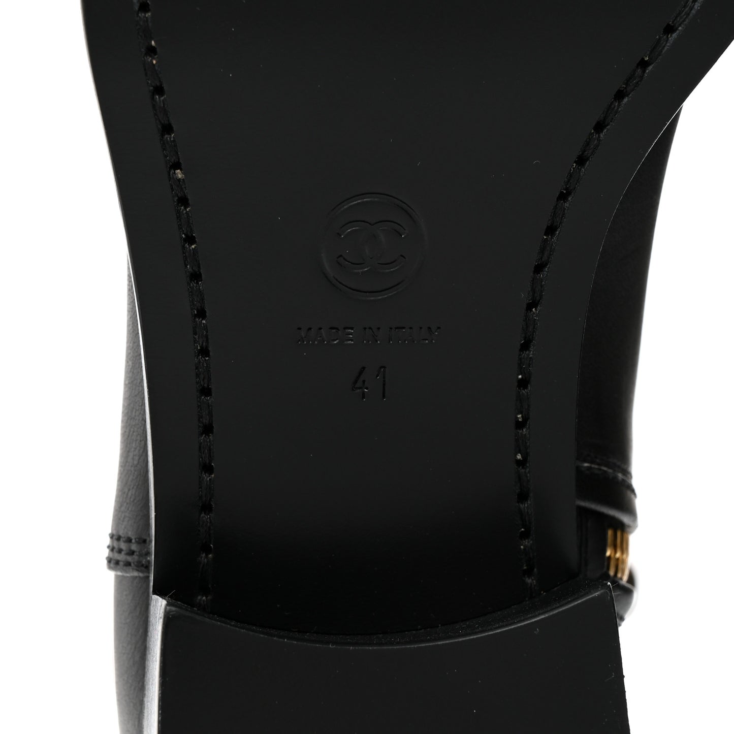 Calfskin Quilted CC Boots 41 Black