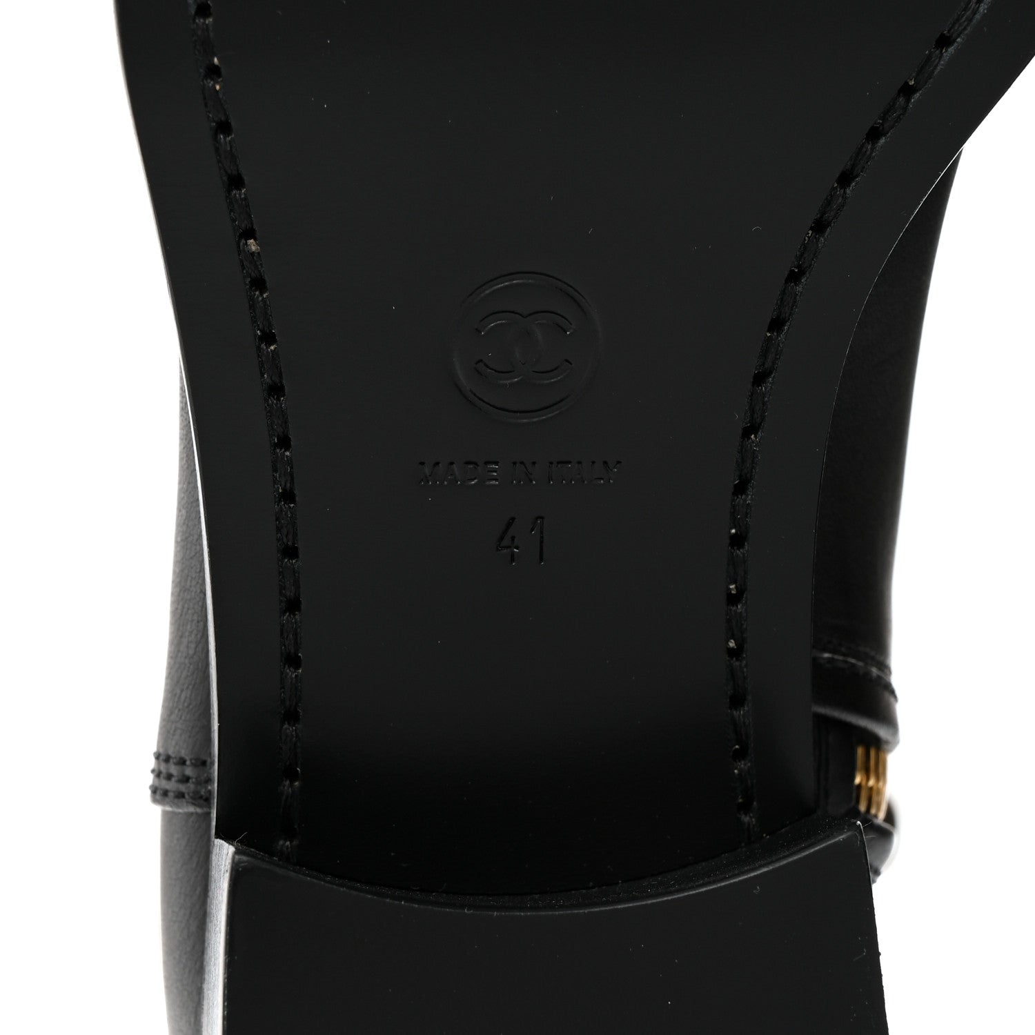 Chanel Calfskin Quilted CC Boots 41 Black 8 of 8