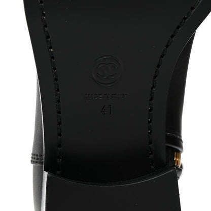 Chanel Calfskin Quilted CC Boots 41 Black 8 of 8