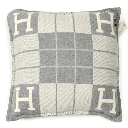Hermes Wool Cashmere Avalon III Pillow PM Ecru Gris Clair 2 of 3