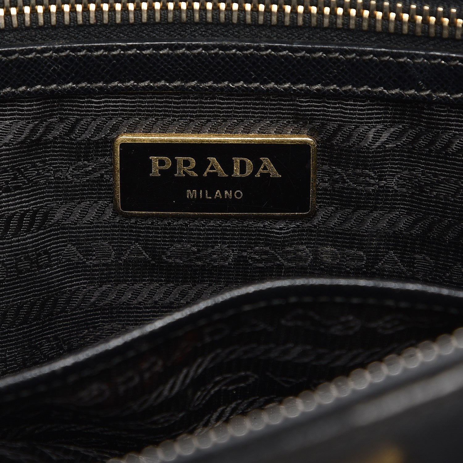 Prada Saffiano Small Galleria Double Zip Tote Black 7 of 15