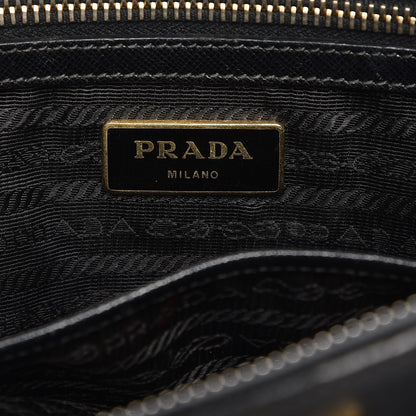 Prada Saffiano Small Galleria Double Zip Tote Black 7 of 15