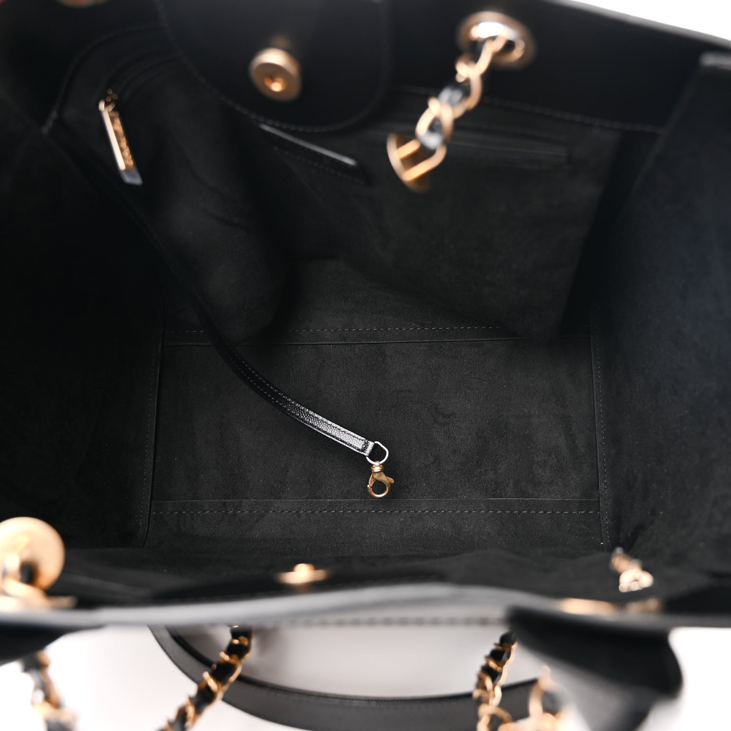 Chanel Caviar Small Studded Deauville Tote Black 5 of 10
