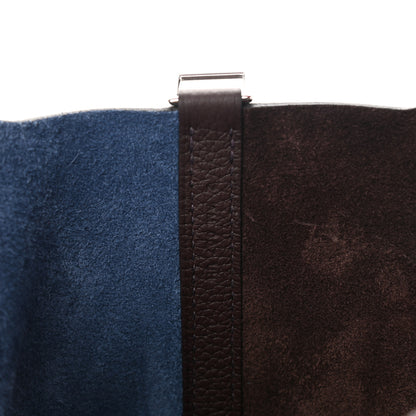 Hermes Taurillon Clemence Casaque Picotin Lock 18 PM Bleu Nuit Framboise Rouge Sellier 6 of 8