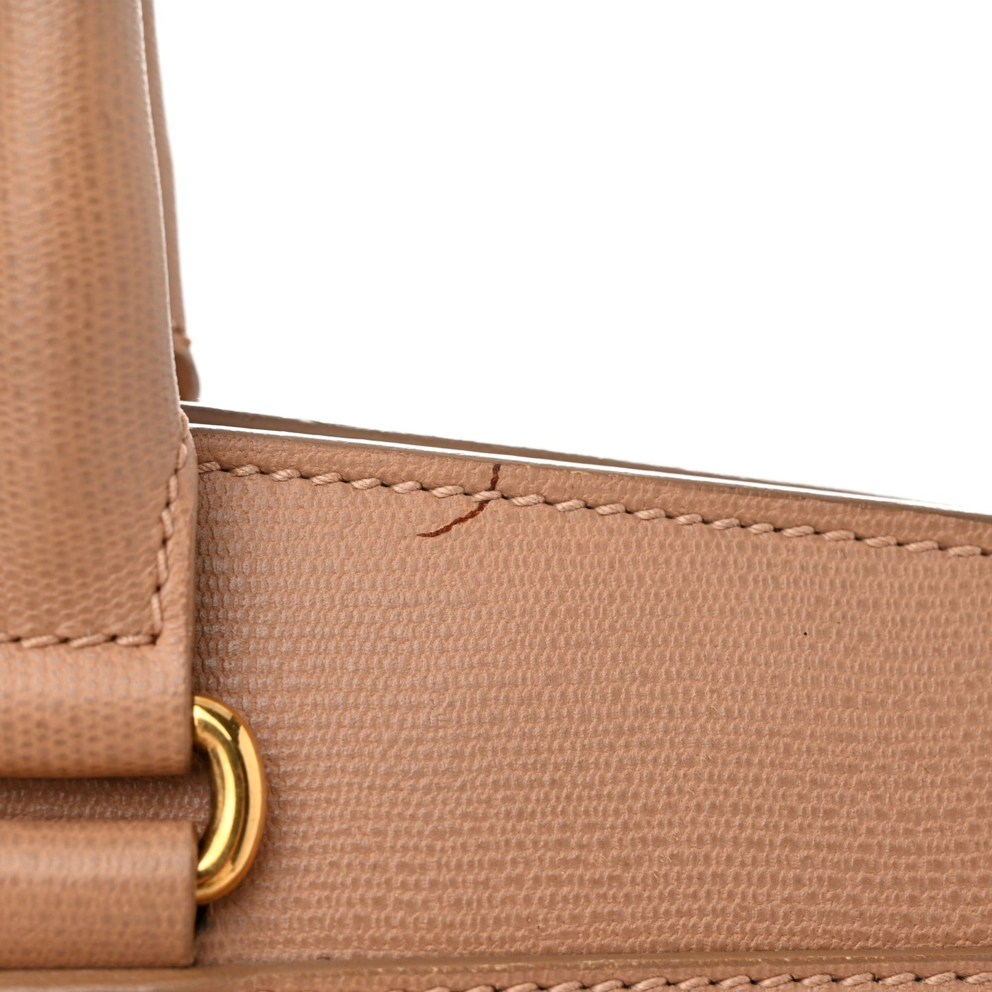 Textured Calfskin Medium Cabas ChYc Beige