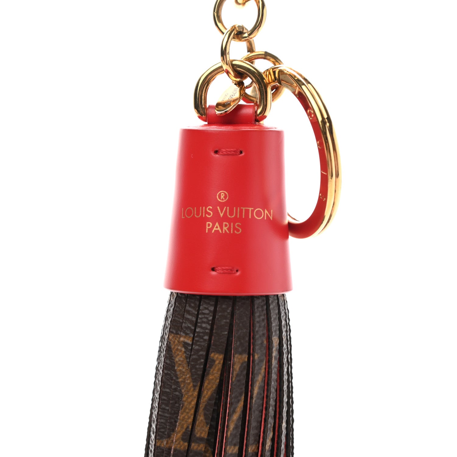 Louis Vuitton Monogram Tassel Bag Charm Red 3 of 6