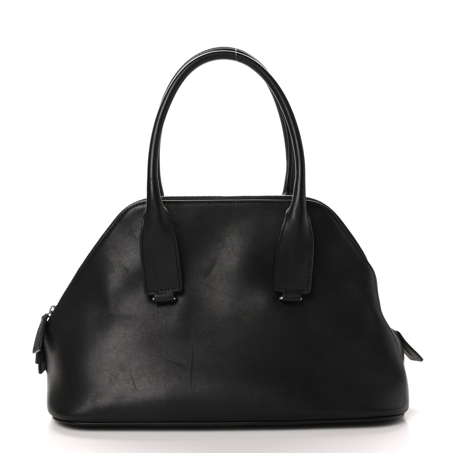 Polished Saddle Calfskin Medium Devon Bag Black