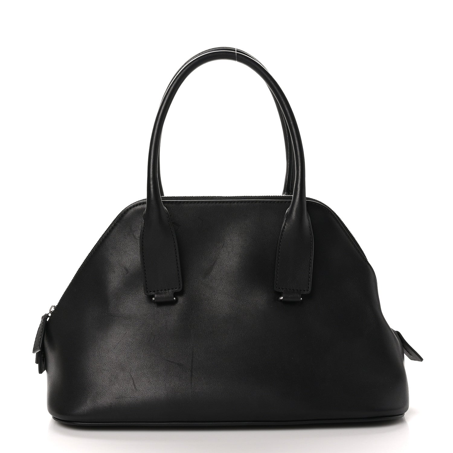 The Row Polished Saddle Calfskin Medium Devon Bag Black 1 of 10