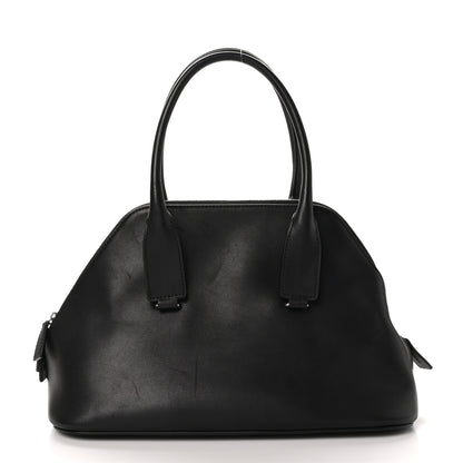 The Row Polished Saddle Calfskin Medium Devon Bag Black 1 of 10