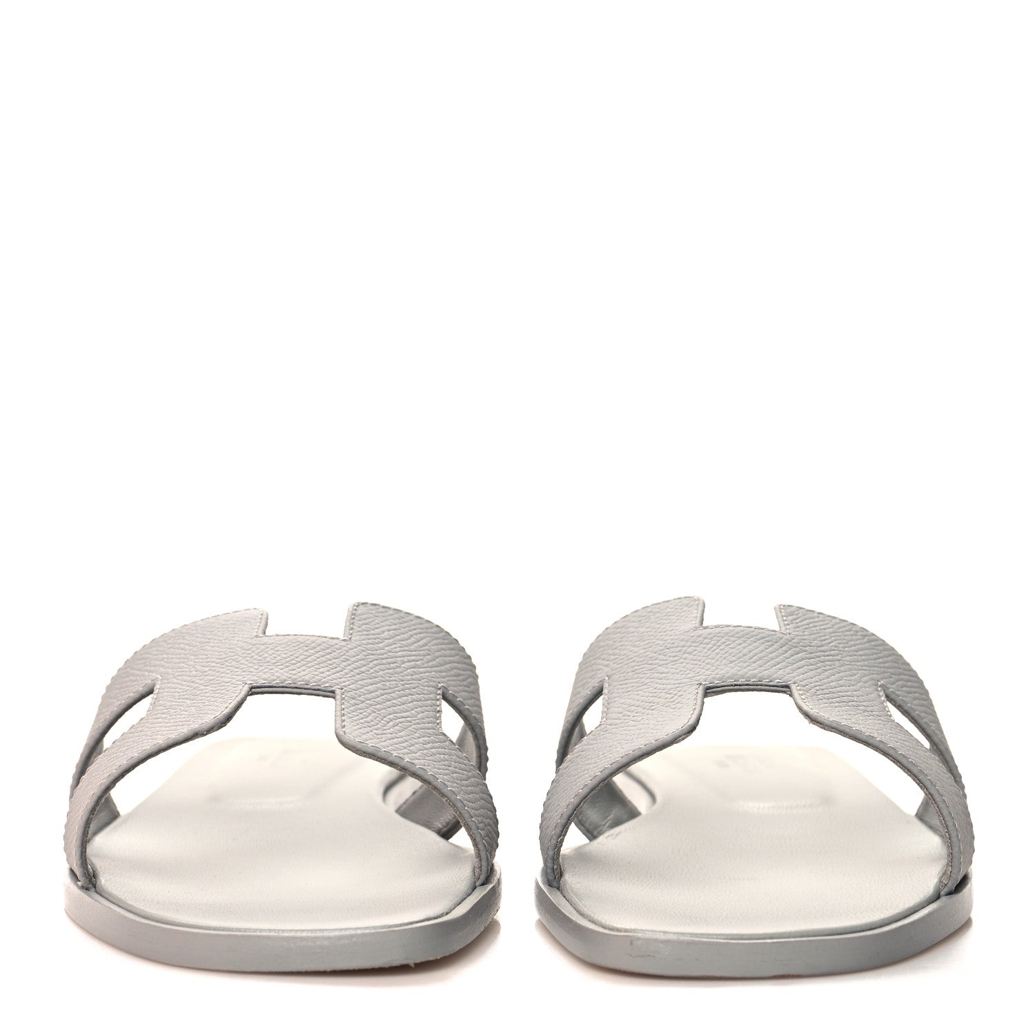 Hermes Epsom Oran Sandals 36.5 Bleu Glacier 2 of 9