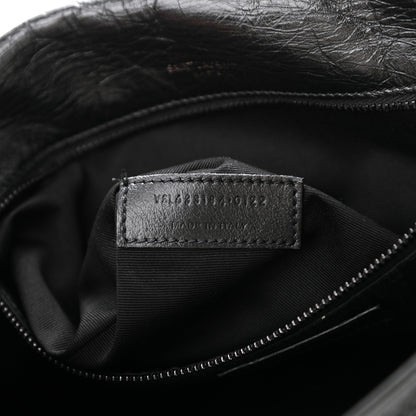 Saint Laurent Crinkled Calfskin Matelasse Monogram Medium Niki Chain Satchel Black 7 of 10