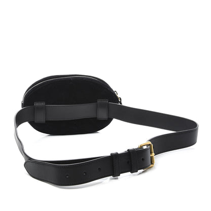 Gucci Velvet Matelasse GG Marmont Belt Bag 95 38 Black 2 of 11