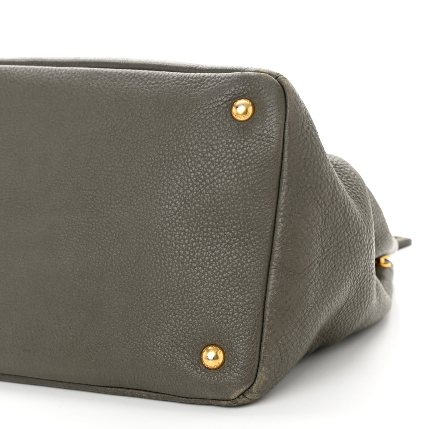 Prada Vitello Daino Tote Dark Green 9 of 19