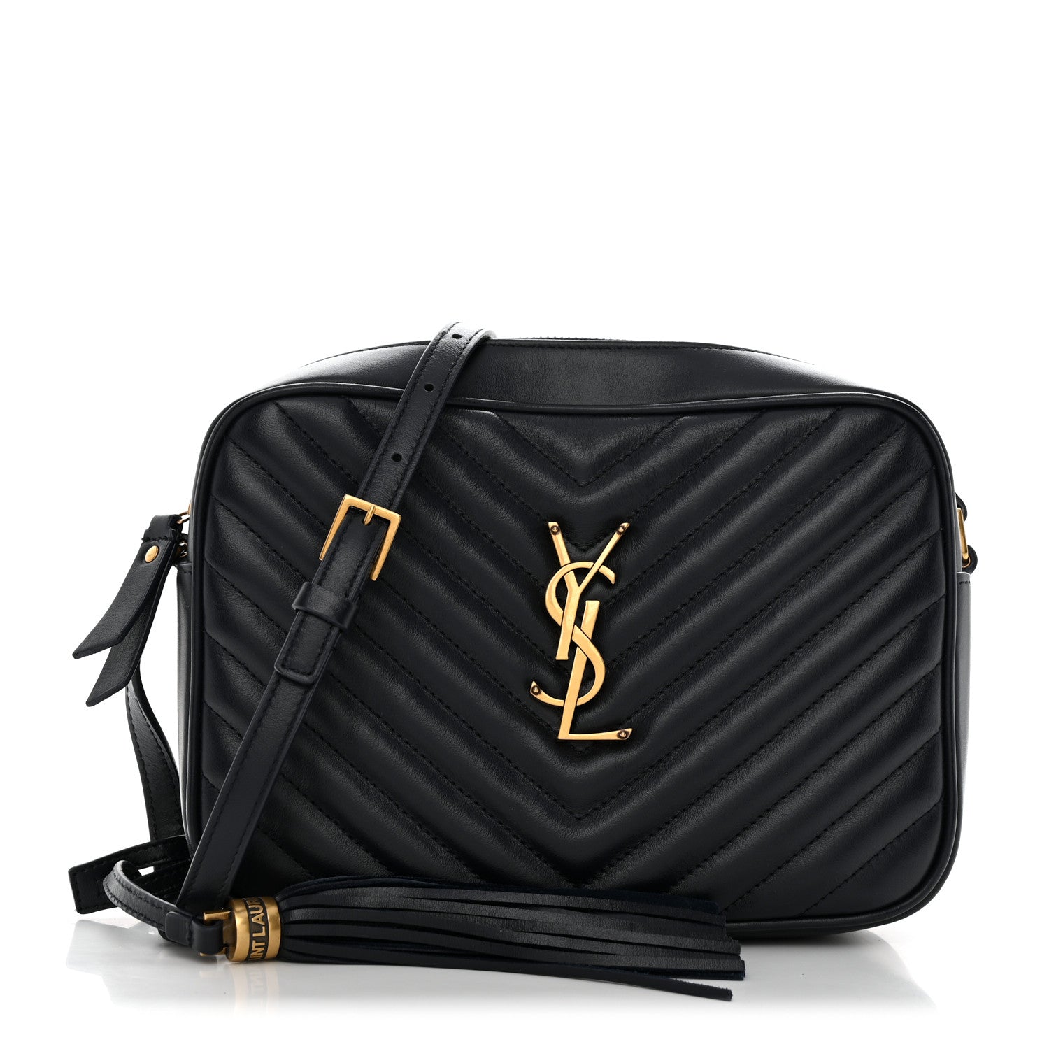Saint Laurent Calfskin Matelasse Monogram Lou Camera Bag Deep Marine 1 of 10