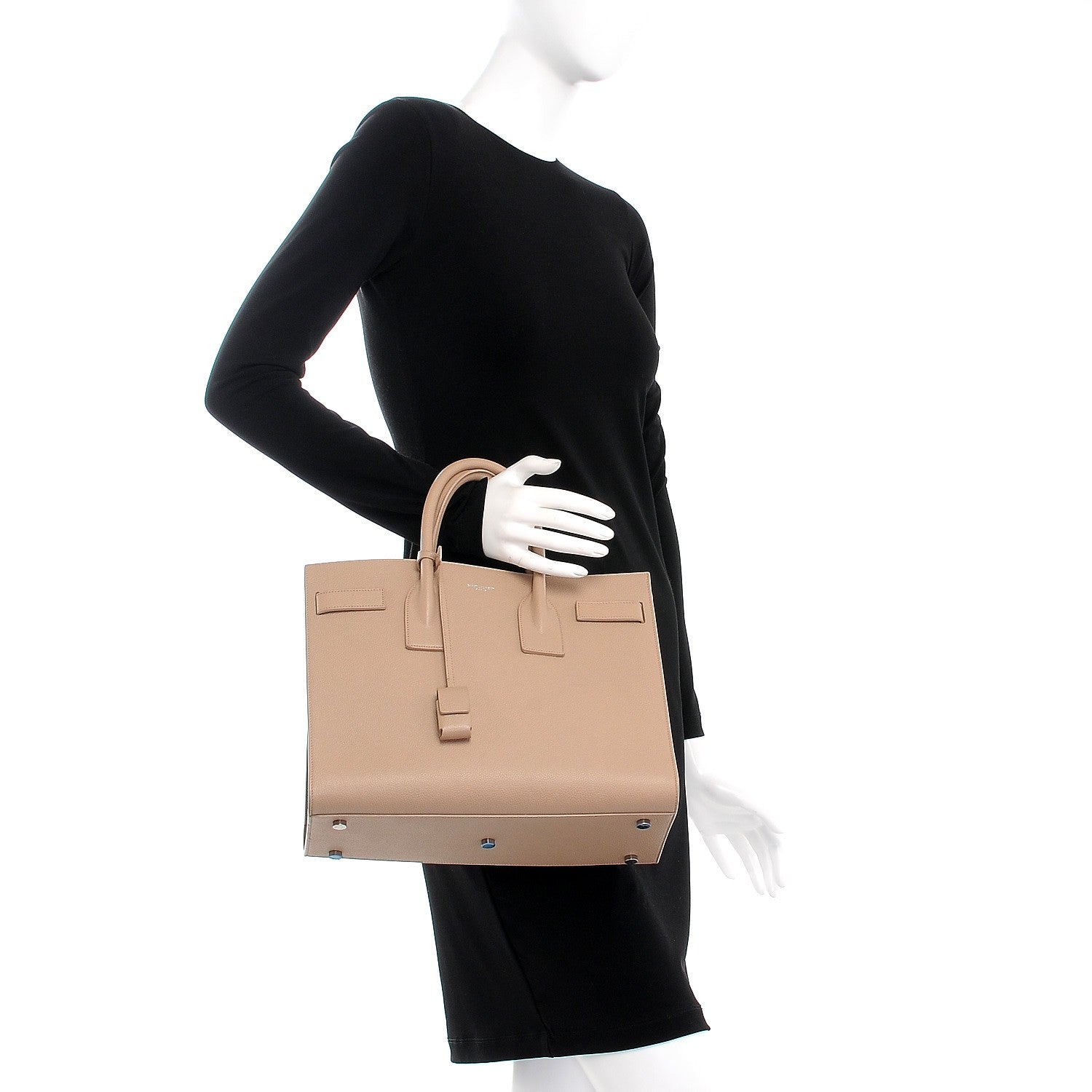 Saint Laurent Grained Calfskin Small Sac De Jour Nude Powder 3 of 10