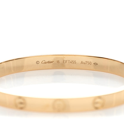 Cartier 18K Yellow Gold LOVE Bracelet 16 3 of 5