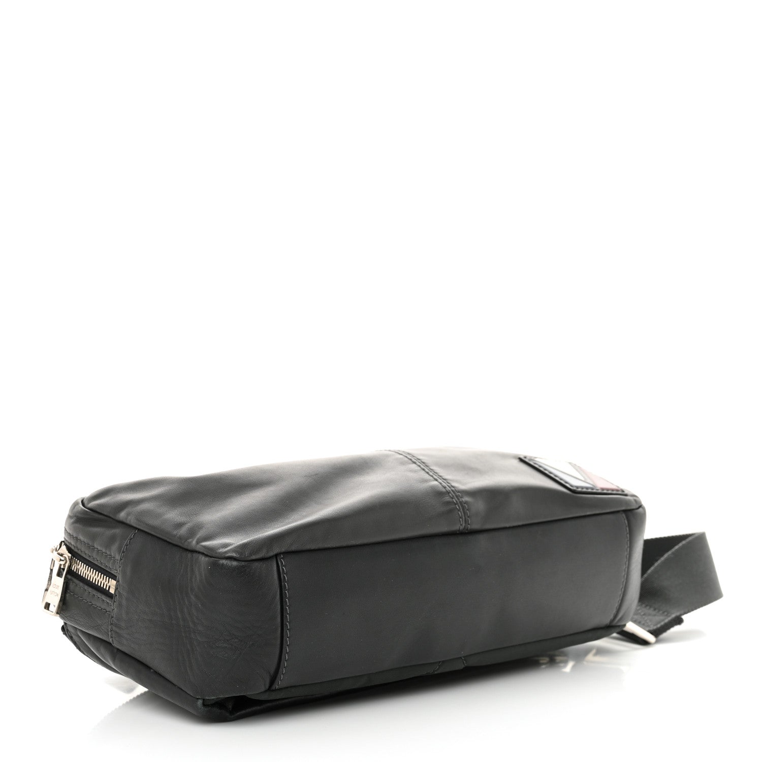 Louis Vuitton Calfskin Nylon V Line Bumbag Asphalt 4 of 12