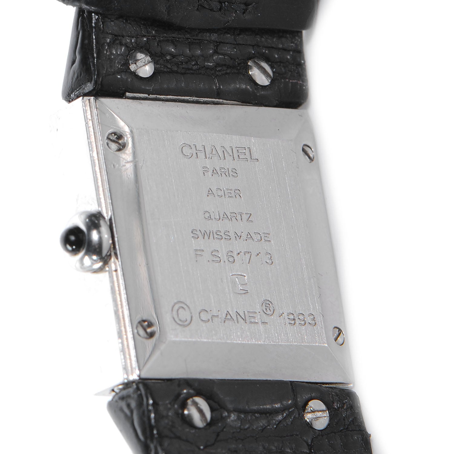 Chanel Stainless Steel Calfskin 19mm Quilted Matelasse Quartz Watch Black 7 of 7