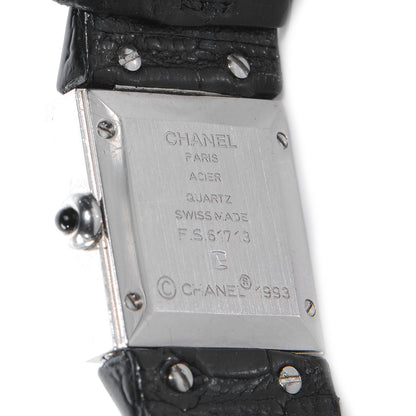 Chanel Stainless Steel Calfskin 19mm Quilted Matelasse Quartz Watch Black 7 of 7