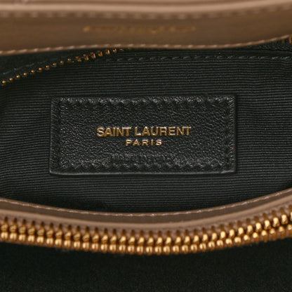 Saint Laurent Calfskin Y Quilted Monogram Medium Loulou Chain Satchel Dark Latte 6 of 7