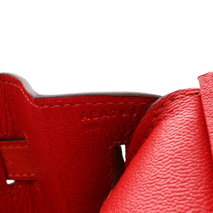 Hermes Ostrich Birkin 30 Rouge Vif 7 of 14