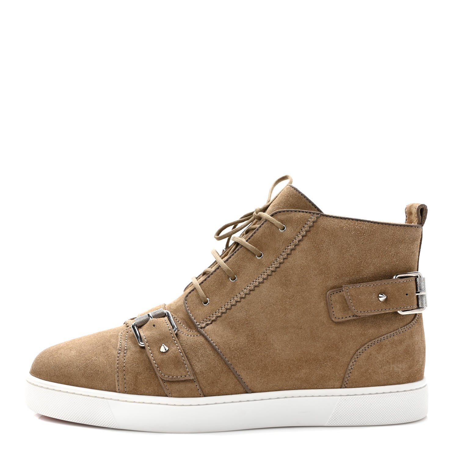 Christian Louboutin Veau Velours Mens Flat Nono Sneakers 43.5 Camel 1 of 9