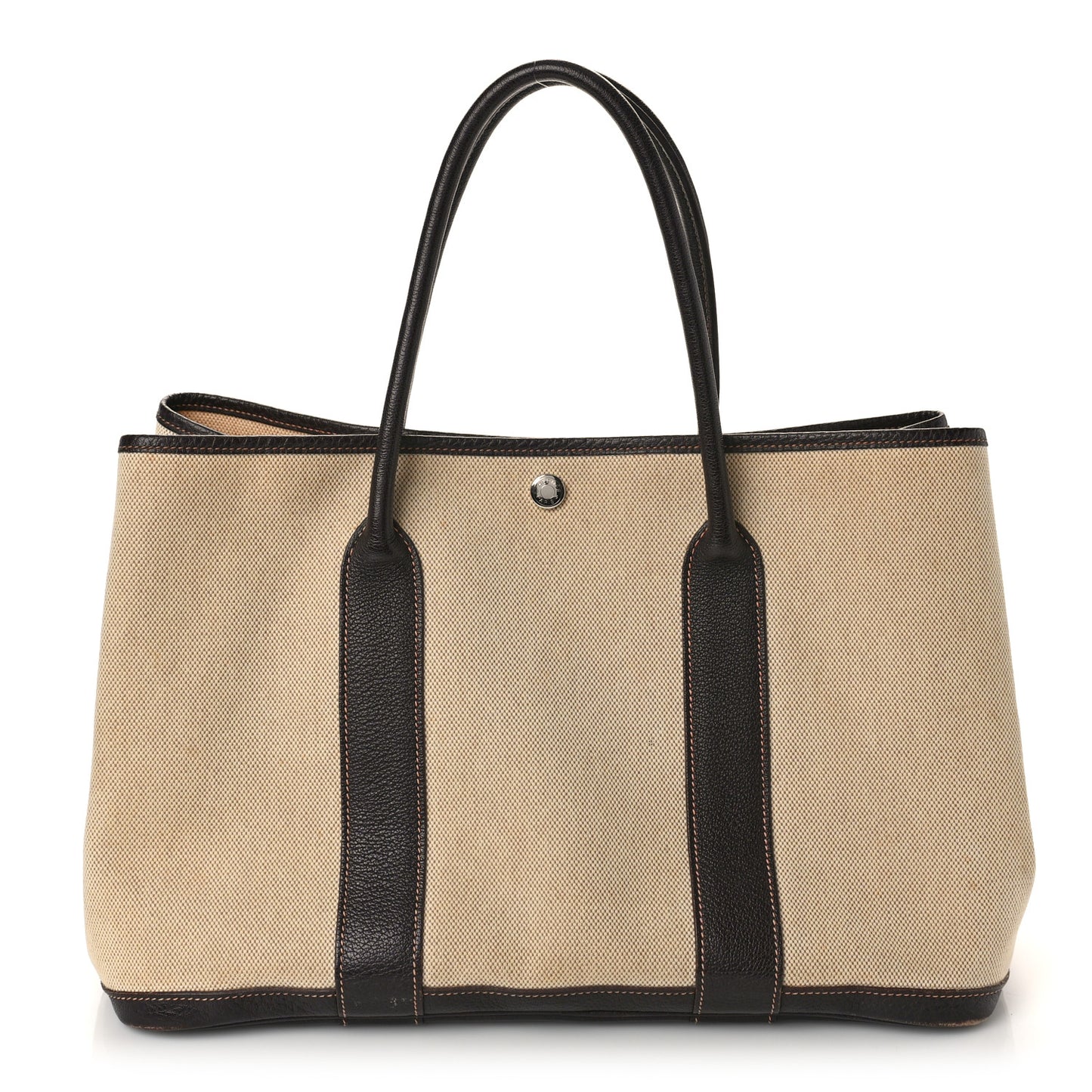 Buffle Skipper Toile Garden Party 36 MM Tote Marron Fonce