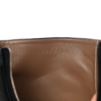 Hermes Suede Goatskin Womens Wedge Boot 36.5 Black 8 of 10