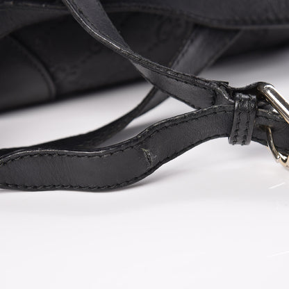 Gucci Guccissima Small Flat Messenger Bag Black 13 of 14