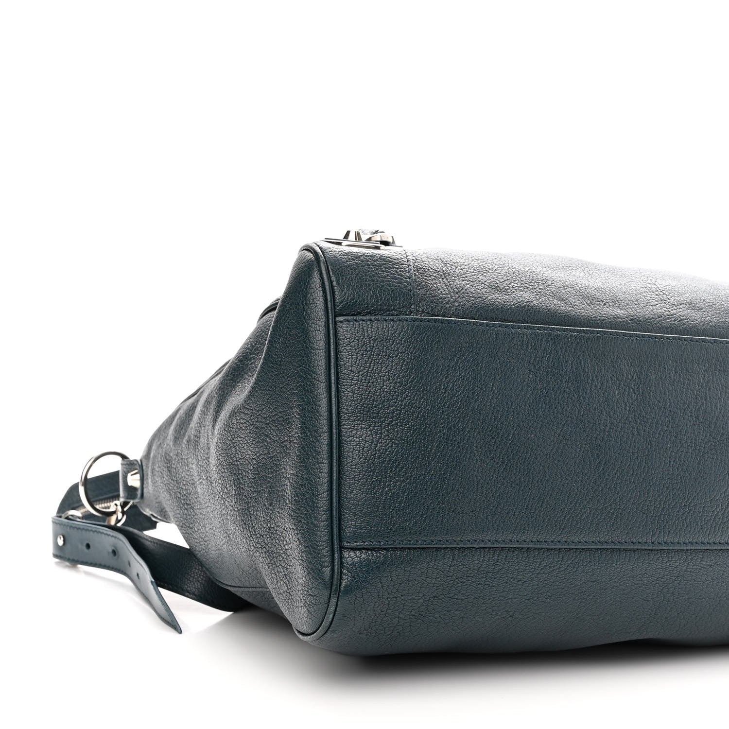 Balenciaga Chevre Silver Metallic Edge Hardware Velo Bleu Paon 9 of 10