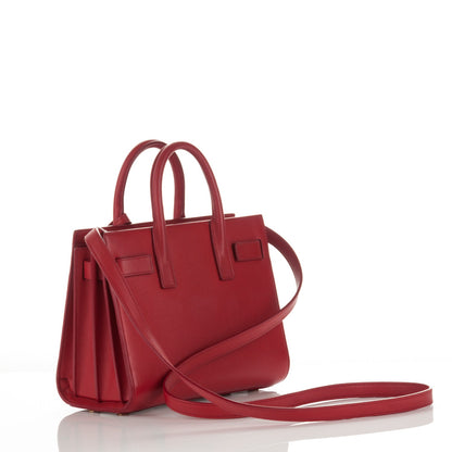 Saint Laurent Calfskin Nano Sac De Jour Lipstick Red 3 of 6