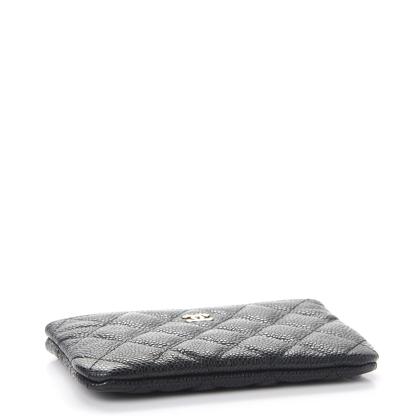 Caviar Quilted Small Cosmetic Case Black