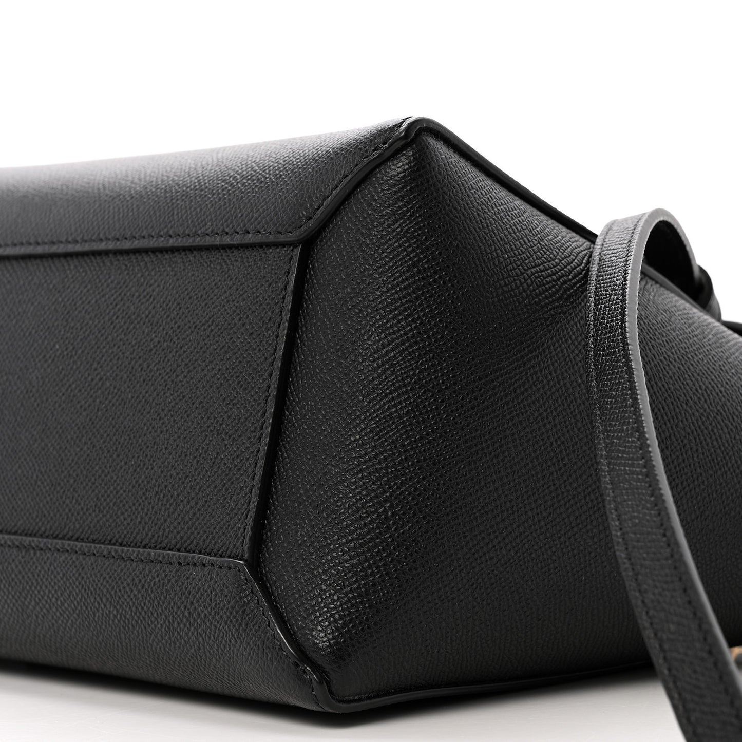 Grained Calfskin Micro Belt Bag Black