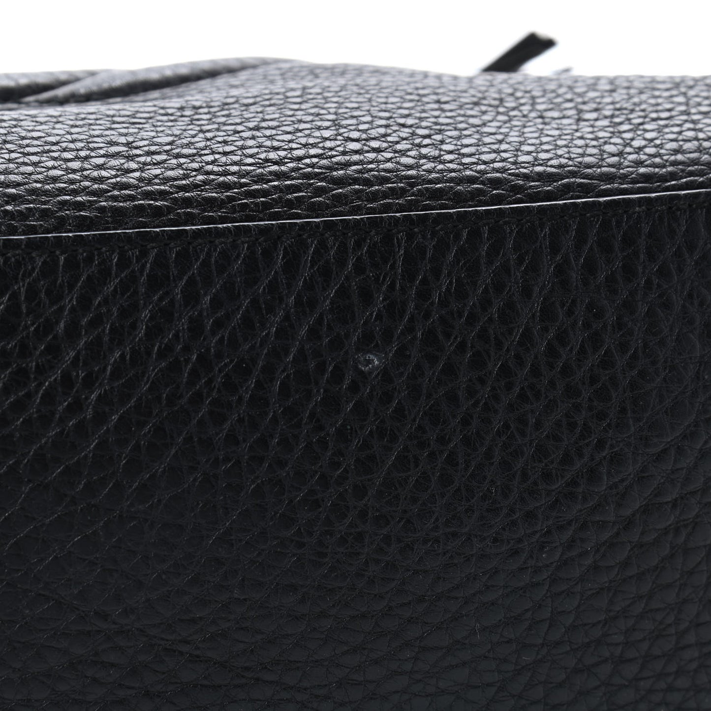 Pebbled Calfskin Medium Soho Chain Shoulder Bag Black